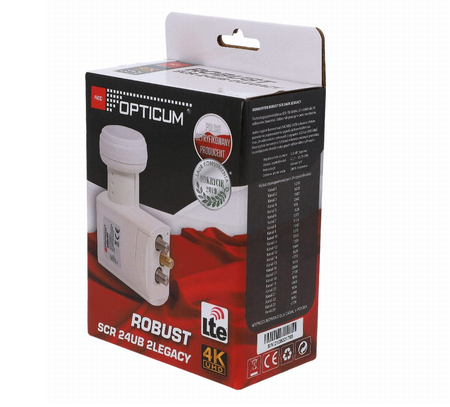 LNB Unicable Opticum Robust SCR 24UB + TWIN Legacy (26 odbiorników)