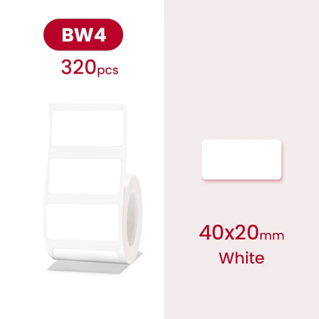 Etykiety na rolce do drukarek Niimbot z serii B białe 40x20mm 320 sztuk - zdjęcie 2