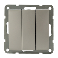 Dreifachschalter - Ecke 60 silber