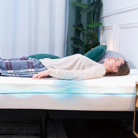 Nowoczesne łóżko z masażem elektrycznie regulowane do sypialni 200x90 cm Spacetronik DOZEE03