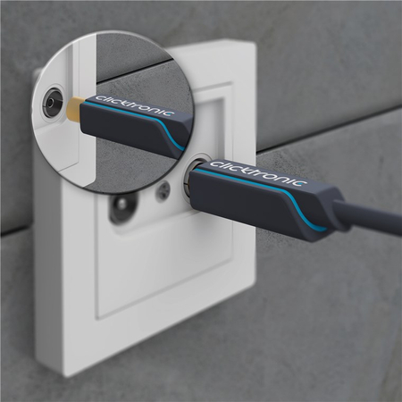 CLICKTRONIC Przyłącze TV IEC kabel antenowy 2m Outlet A+