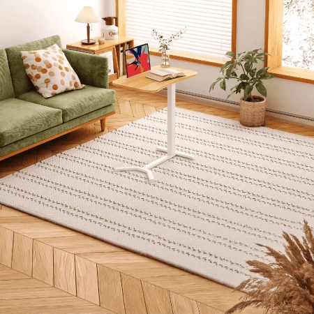 Zestaw wypoczynkowy fotel elektryczny Spacetronik Flax 04M beżowy + stolik regulowany