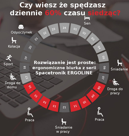 Stelaż regulowany do biurka Spacetronik SPE-114NB