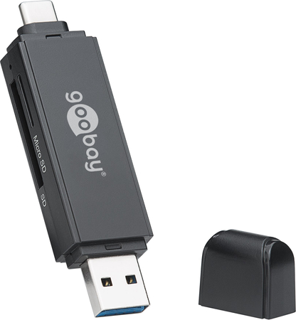 Czytnik kart pamięci SD microSD USB 3.0/USB-C Goobay
