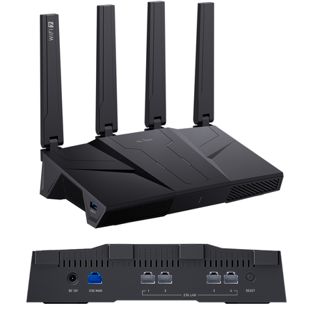 Router Wi-Fi 7 2.4/5/6GHz VPN NAS GL.iNet Flint 3