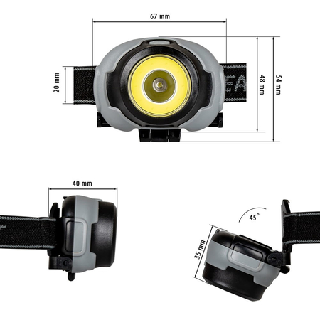 Scheinwerfer 170lm LED COB 3xAA VAYOX VA0119
