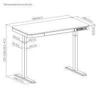Biurko regulowanie elektrycznie OUTLET Spacetronik Astrid SPE-B126WW