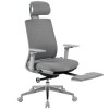 Fotel ergonomiczny biurowy 5D z podnóżkiem Spacetronik Albert Szary OUTLET