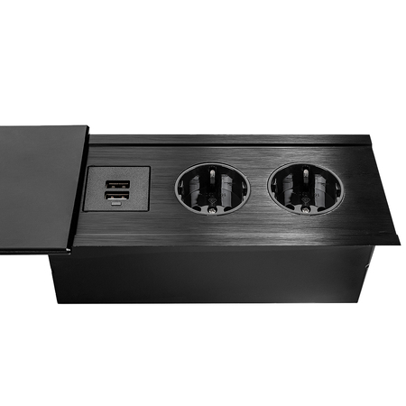 Gniazdo wpuszczane rozsuwane do blatu Spacetronik SPS-S24B V2 COMPACT