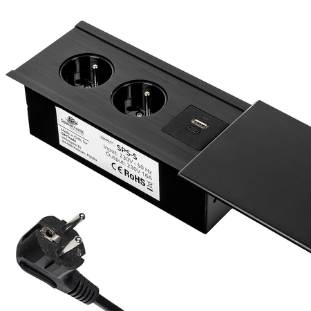 Gniazdo meblowe rozsuwane Spacetronik SPS-S24CB COMPACT