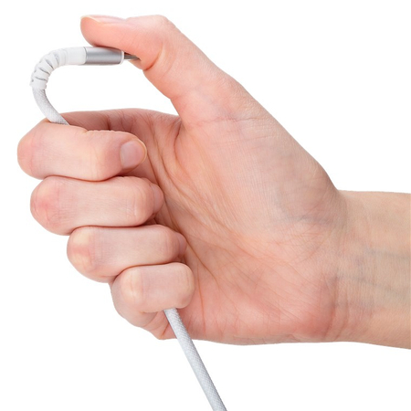 USB-C 2.0 Kabel Goobay SuperSoft TEXTIL weiß 05m
