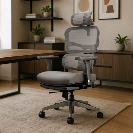 Ergonomiczny fotel Spacetronik LUMBO 44 Szary - zdjęcie 2