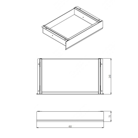 Szuflada pod blat Spacetronik SPB-145B (rozm. L)