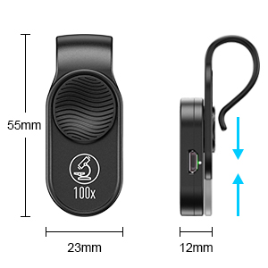 Mikroskop cyfrowy soczewka do telefonu 100x Zoom z LED Apexel APL-MS001