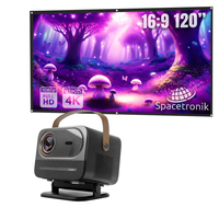 Projektor LCD WiFi6 1080p 700Ansi BT5  Yaber U12 z ekranem Spacetronik 120" 4K Gratis!