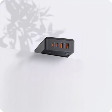GaN 65W PD QC3.0 4-Port Ladegerät Anzeige