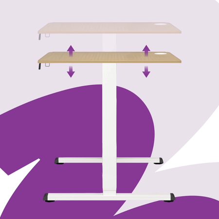 Biurko elektryczne Spacetronik SPEO111BR Moris 80×60 cm rustykalne