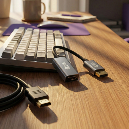 Adapter DP HDMI 8K 60Hz Spacetronik KDH-SPA002 0.2 - zdjęcie 2