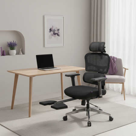 Ergonomiczny fotel Spacetronik LUMBO 44 Czarny - zdjęcie 2