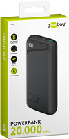 PowerBank Goobay USB USB-C Quick Charge PD Fast Charge 20000 mAh
