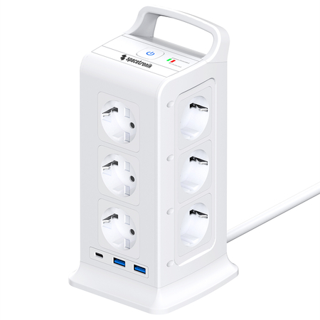 Listwa zasilająca tower 12xAC 2xUSB 1xUSB-C W