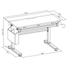 Biurko regulowane Spacetronik SPE-X108WG 100x60