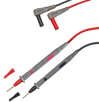 Przewody pomiarowe ze stykiem prostym i nakładkami 2 mm PeakTech TKS-8