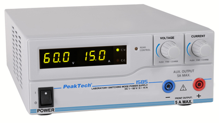 Zasilacz Laboratoryjny Regulowany 0-60V 15A USB PeakTech 1585