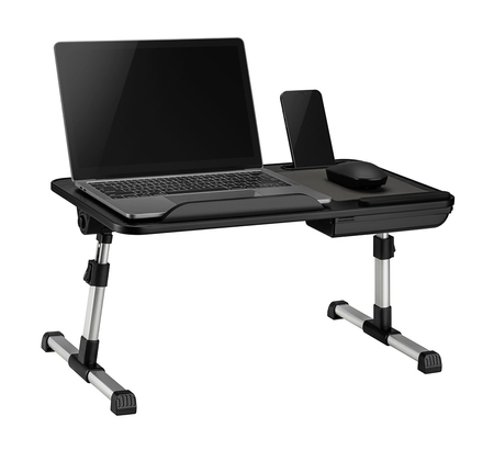 Stolik regulowany na łóżko Beddy S Czarny buk Outlet A