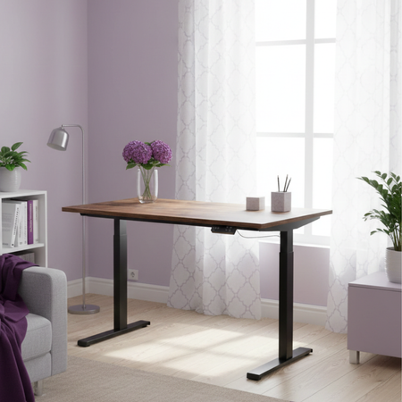 Biurko elektryczne Spacetronik SPE-152B czarne 120×60 Drewno Retro