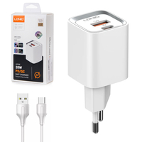 USB 20W PD QC3.0 Ladegerät USB-A USB-C Kabel