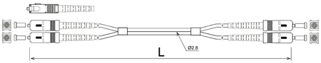 Patchcord pigtail światłowodowy LWL LC-LC OM3 DUPLEX 3m - zdjęcie 2