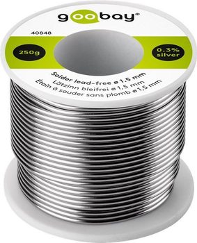 Bleifreies Zinn Silber + Kupfer Goobay 15mm 250g