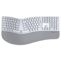 Bezprzewodowa Klawiatura Ergonomiczna GM909 biała