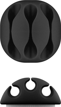 Kabelorganisator Kleber 3M schwarz für 3 Kabel Goobay