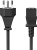 Kabel zasilający C15 kątowy Goobay czarny 2m