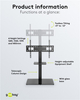 Stand prezentacyjny z uchwytem do TV 37-70" do 40kg Goobay BASIC FLOOR L OUTLET