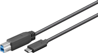 Kabel USB-C - USB typu B 3.0 1m czarny