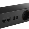 Listwa Zasilajaca Podblatowa Przedłużacz USB RJ45 CAT.6 Spacetronik SPSU38B_V2