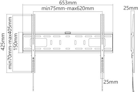 TV-Halter Goobay PRO FIXED L 37"-70" bis zu 50kg