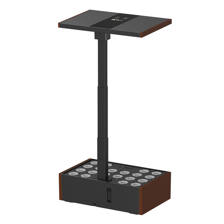 Inteligentna doniczka 10l SMART Garden czarno - brązowa z ekranem LCD na ulubione rośliny przez cały rok Spacetronik SPGC20
