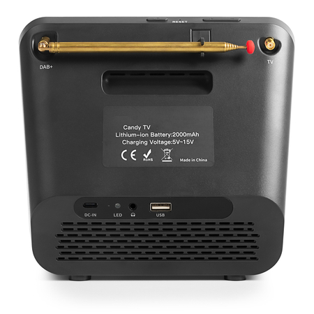 Mini tragbarer Fernseher 7" DVB-T2 DAB+ FM H.265 Z