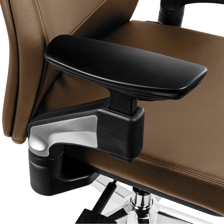 Fotel ergonomiczny biurowy z podłokietnikiem 4D Spacetronik GUNNAR brązowy