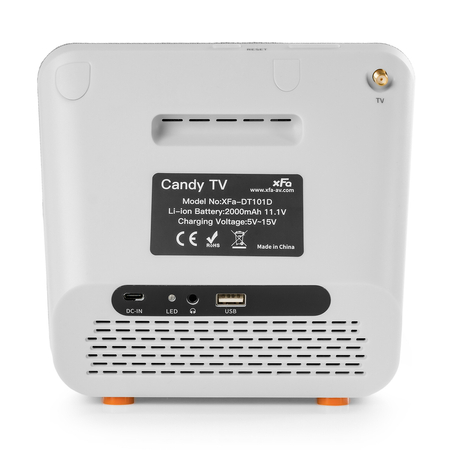 Mini Portable TV 7" DVB-T2 H.265 Orange - zdjęcie 2