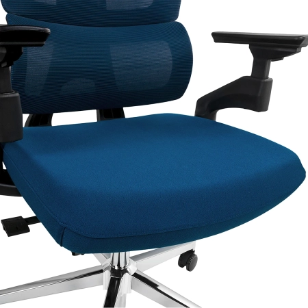 Krzesło biurowe ergonomiczne Spacetronik BARD niebieskie OUTLET