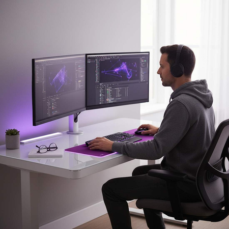 Biurko Elektryczne Spacetronik Astrid SPEB128 z Szufladą i USB Outlet A-