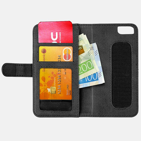Portfel + etui na telefon MOC Velcro Wallet na iPhone 6/7/8 Black