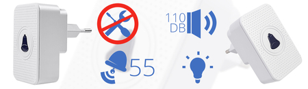 Dzwonek WiFi Spacetronik SL-DB10 bez baterii Outlet A+