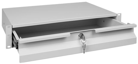 Spacetronik 19'' Rack-Schublade 2U grau - zdjęcie 2