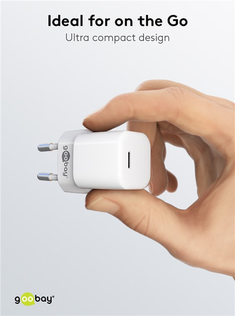 USB-C PD GaN 30W Netzladegerät Goobay WHITE - zdjęcie 2